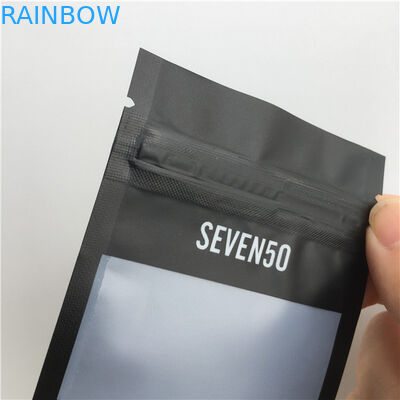 Matte Finish Custom Plastic Bags Plastic Jewelry Packaging Bags With Clear Window
