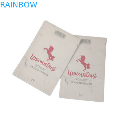 Trzy boczne torby z pieczęcią płaskie torby spot UV logo torby Mylar do maski twarzy