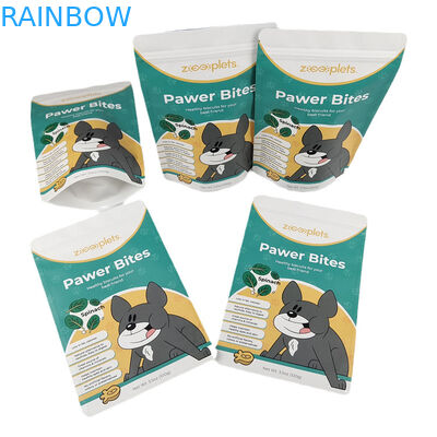 Sprzedaż hurtowa Sprzedaż hurtowa na zamówienie Stand Up Re-Sealable Mylar Bags Digital Print Kraft Paper Pouch for Pet Dog Cat Food