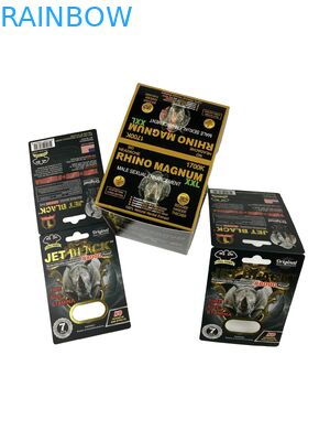 Gorąca sprzedaż Pigułki na zamówienie Opakowanie Kartka papierowa Tabletka nosorożec Tabletka Drukowana kartka papierowa z pęcherzem