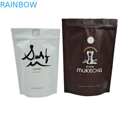 Aluminium folia drukowana efekt metaliczny stand up pouch Custom Design plastikowe worki żywnościowe do kawy