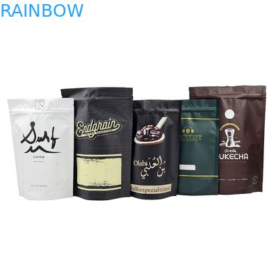 Maty/Blaskowy Niestandardowy Drukowany Wzniesiony Plastic Food Grade Packaging Pouch For Coffee Bean Powder