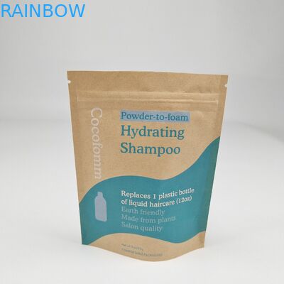 Doypack Ziplock Brązowy Biały Kraft Craft Papier Stojące Worki Opakowania Żywnościowe Opakowania zapachowe Torby Zipper