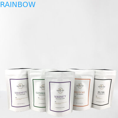 Znowu zamknięte torebki stojące z dostosowanym logo do opakowań z suszoną torebką herbacką