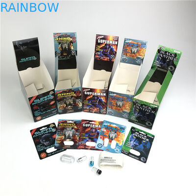 Premierzen Blister Card Packaging Custom Child Resistant Bottone Lock 3D Card Paper Box