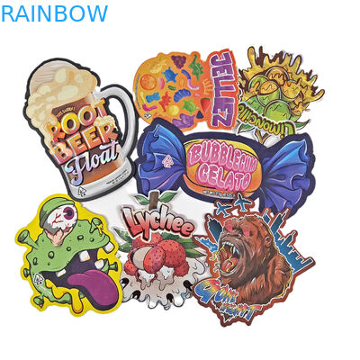 Plastikowe opracowanie na zamówienie specjalny kształt opakowanie wydrukowane hologram folia cukierki dziecięce dowód Mylar wyciąć worki