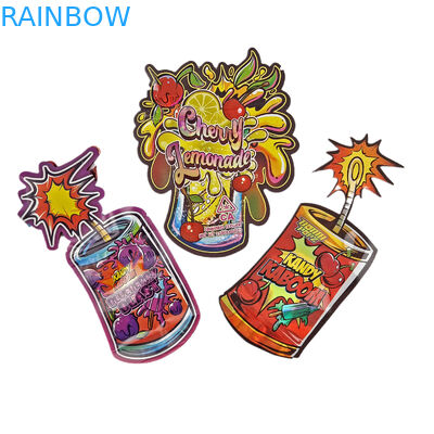 Nieregularne opakowanie Zipper Smell Proof Die Cut Plastic Packaging Bag