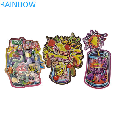 Nieregularne opakowanie Zipper Smell Proof Die Cut Plastic Packaging Bag