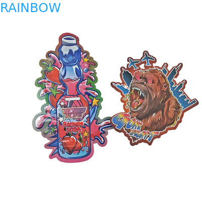 Niestandardowe logo matte, plastikowa torebka w kształcie z powrotem zamknięta, odporna na zapach, zębatka 3,5 Mylar Bags for Candy