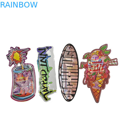 3.5g 7g Na zamówienie wydrukowane specjalne wycięte w ciśnieniu nieregularne torby Mylar odporne na zapach z zamkiem opakowania przekąski torby Mylar