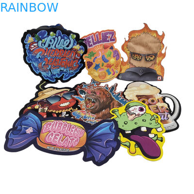 3.5g Niestandardowo wydrukowane torby Mylar z nieregularnymi kształtami torby cienkie z zakładką Ziplock torby opakowaniowe do przekąsek i cukierków