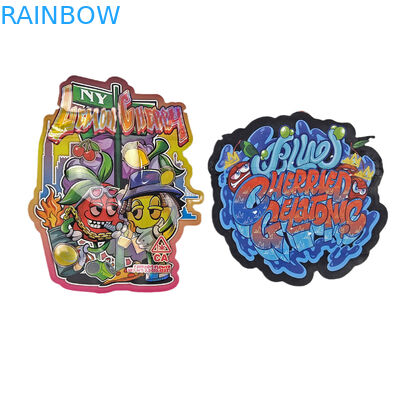 3.5g Niestandardowo wydrukowane torby Mylar z nieregularnymi kształtami torby cienkie z zakładką Ziplock torby opakowaniowe do przekąsek i cukierków