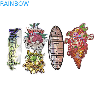 Opakowanie o nieregularnym kształcie, specjalnie zaprojektowane z foliową holograficzną 3,5 g, odporną na zapach, z sakami Mylar