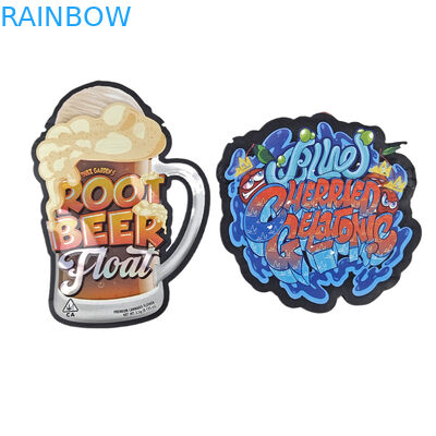 Opakowanie o nieregularnym kształcie, specjalnie zaprojektowane z foliową holograficzną 3,5 g, odporną na zapach, z sakami Mylar