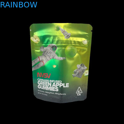 3.5 Gramy Plastic Bags Packaging Custom Label Drukowane CBD Cookies Znów zamykane