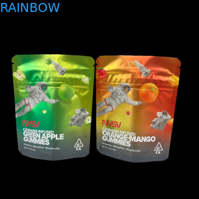 3.5 Gramy Plastic Bags Packaging Custom Label Drukowane CBD Cookies Znów zamykane