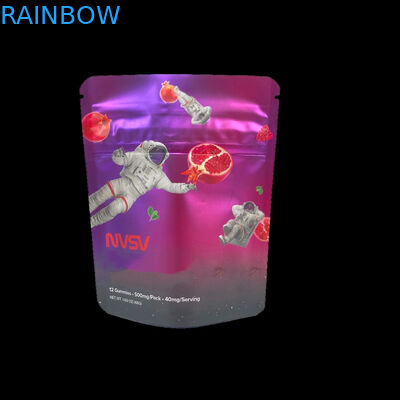 3.5 Gramy Plastic Bags Packaging Custom Label Drukowane CBD Cookies Znów zamykane