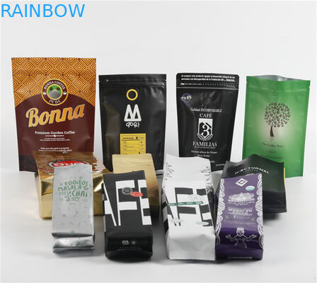 Zamówione worki opakowaniowe aluminiowe do ziaren kawy dla 250G 500G 1KG