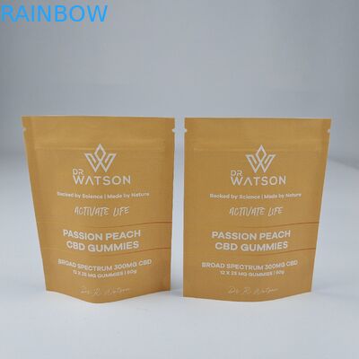 MOPP Kompostowalny worek z papieru Kraft Custom Standing Pocket Zipper Wodność dla żywności