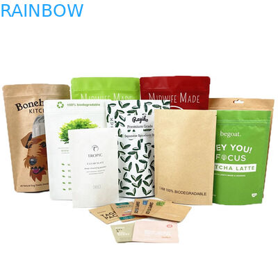Eco Friendly Customized Logo 100g 250g Tea Coffee Bag Packaging Bag Recyklingowy Kraft Paper Stand Up Pouch