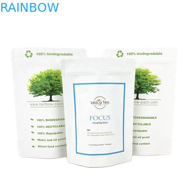 Eco Friendly Customized Logo 100g 250g Tea Coffee Bag Packaging Bag Recyklingowy Kraft Paper Stand Up Pouch