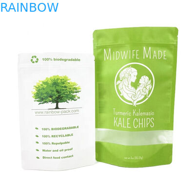 Eco Friendly Customized Logo 100g 250g Kraft Paper Tea Coffee Nuts Powder Bag Powtarzalna torebka z papieru Kraft