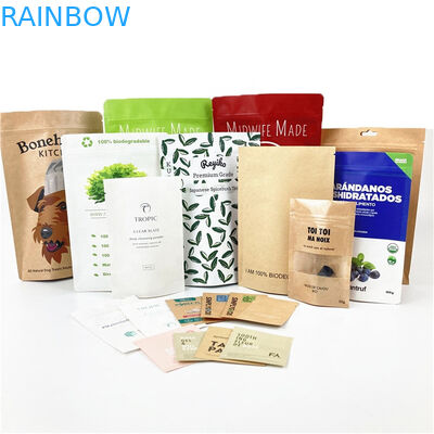 Biodegradowalny logo 100g 250g Herbata Kawa Suche Fruit Opakowanie worek Recykling Stand Up Pocket