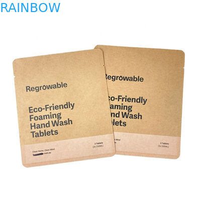 Zindywidualizowane logo 100% biodegradowalny papier kraft, torby do jedzenia, proszek, orzechy spożywcze, opakowanie, pusty, szczupły worek do herbaty