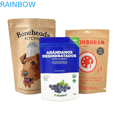 Biodegradowalne białe torebki z papieru kraft do orzechów mango, proszek do orzechów, żywność dla zwierząt domowych, papierowe torebki opakowaniowe