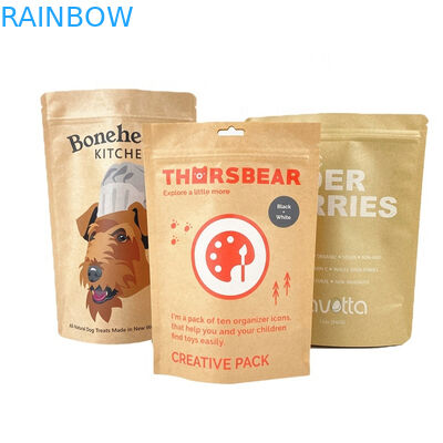 100% biodegradowalna, odporna na zapach, papierowa torebka opakowaniowa dla mango, orzechów herbatniczych, torebki z jedzeniem dla zwierząt domowych, biała torebka z papieru kraft