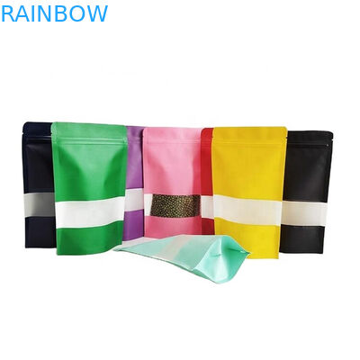 Eco Friendly Customized Logo 100g 250g Kraft Paper Tea Coffee Nuts Powder Bag Powtarzalna torebka z papieru Kraft