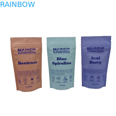 Cyfrowo wydrukowane torby do pakowania gorącego proszku kakaowego, plastikowe torebki z proszkiem kawy z ponownie zamykanym zamkiem