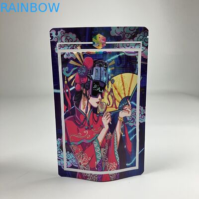 Cyfrowo wydrukowane torebki Mylar Matt VMPET Smell Proof Zipper Pouch CMYK Pantone 250g Bag