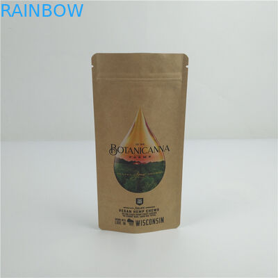 Niestandardowa torba z zamkiem, pieczęć cieplna, drukowana biodegradowalna torba z papieru Kraft.