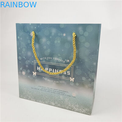 Najlepiej sprzedający się logo przyjazne dla środowiska drukowane torebka papierowa opakowanie biały 110 gram wielokrotne