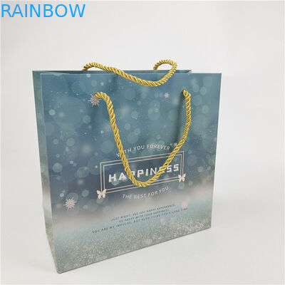 Najlepiej sprzedający się logo przyjazne dla środowiska drukowane torebka papierowa opakowanie biały 110 gram wielokrotne