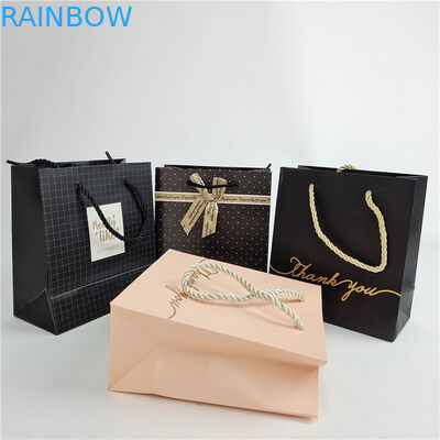 Wysokiej jakości niestandardowe drukowanie cyfrowe Logo drukowane torebka papierowa opakowanie biały 110 gram wielokrotne