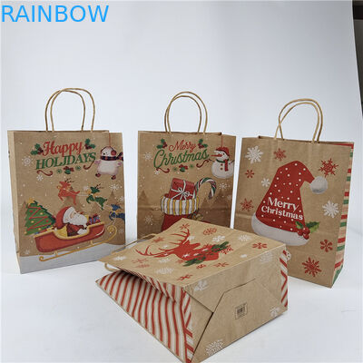 Niestandardowe torebki papierowe z sznurkiem do prezentów / odzieży / zakupów przyjazne dla środowiska i niedrogie
