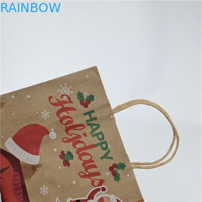 Niestandardowe torebki papierowe z sznurkiem do prezentów / odzieży / zakupów przyjazne dla środowiska i niedrogie