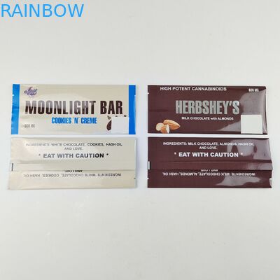 Ściany cieplne folia aluminiowa laminowana Mylar Sachets folia opakowania niestandardowe Drukowane z tyłu zamknięte torebki czekoladowe Energy Bar