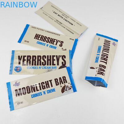 Ściany cieplne folia aluminiowa laminowana Mylar Sachets folia opakowania niestandardowe Drukowane z tyłu zamknięte torebki czekoladowe Energy Bar