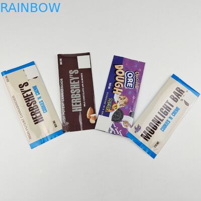 Ściany cieplne folia aluminiowa laminowana Mylar Sachets folia opakowania niestandardowe Drukowane z tyłu zamknięte torebki czekoladowe Energy Bar