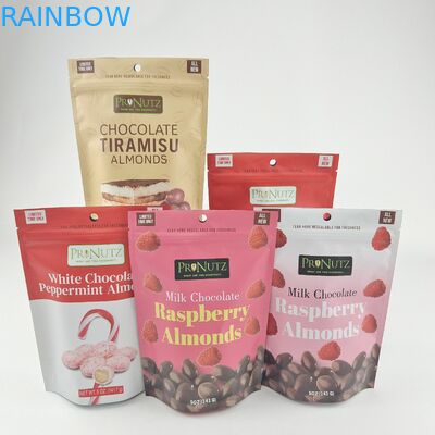 Niestandardowe logo prywatne Zipper Plastic Stand Up Zip Lock Packaging Bag Packs Jedliwe ciasteczka