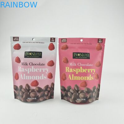 Niestandardowe logo prywatne Zipper Plastic Stand Up Zip Lock Packaging Bag Packs Jedliwe ciasteczka