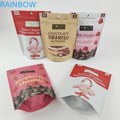 Niestandardowe logo prywatne Zipper Plastic Stand Up Zip Lock Packaging Bag Packs Jedliwe ciasteczka