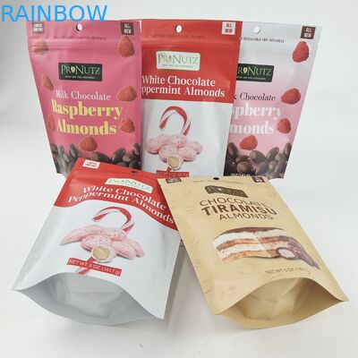 Niestandardowe logo prywatne Zipper Plastic Stand Up Zip Lock Packaging Bag Packs Jedliwe ciasteczka