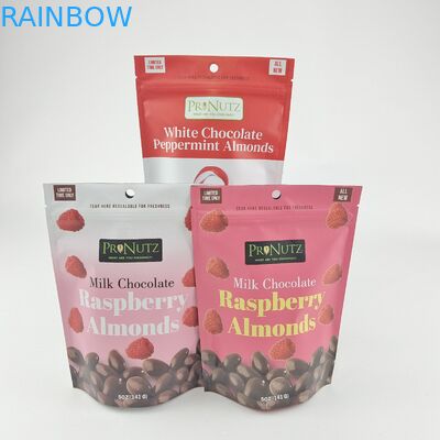 Niestandardowe logo prywatne Zipper Plastic Stand Up Zip Lock Packaging Bag Packs Jedliwe ciasteczka