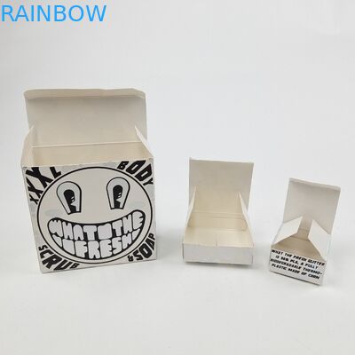 Niestandardowe błyszczące UV Mat Film Biały Karton Papier Pudełko 400g Dla kosmetycznych próbki oleju arganu