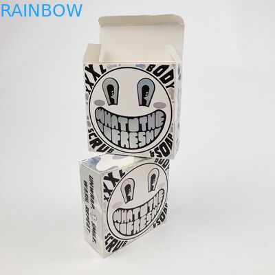 Niestandardowe błyszczące UV Mat Film Biały Karton Papier Pudełko 400g Dla kosmetycznych próbki oleju arganu