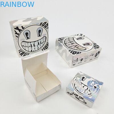 Niestandardowe błyszczące UV Mat Film Biały Karton Papier Pudełko 400g Dla kosmetycznych próbki oleju arganu